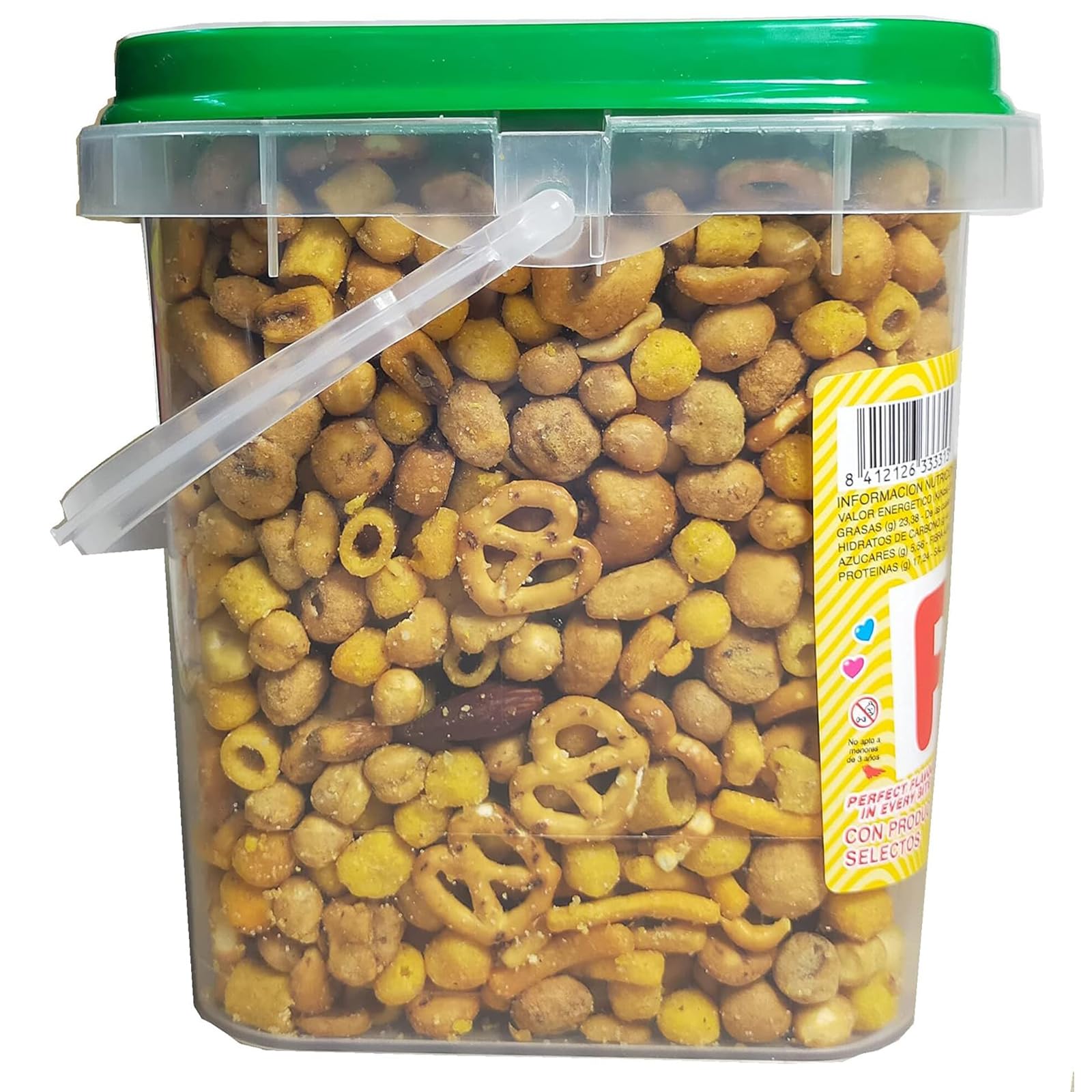 Cubo Churruca Picadita Mostaza y Miel con llavero Deliex - Cubo de 1,5 kg - Cóctel de frutos secos