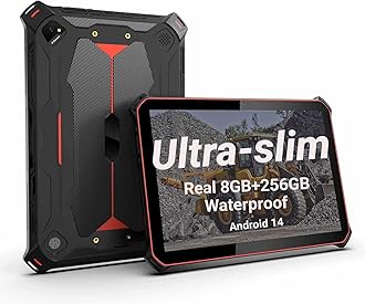 Bix 10-inch Rugged Android Tablet with 8-Core CPU| Android 14 |1920x1200 Full HD Touchscreen | IP68 | Ultra Lightweight & Tough Built | 8000mAh Battery | Waterproof Tablet for Mobile Field Work