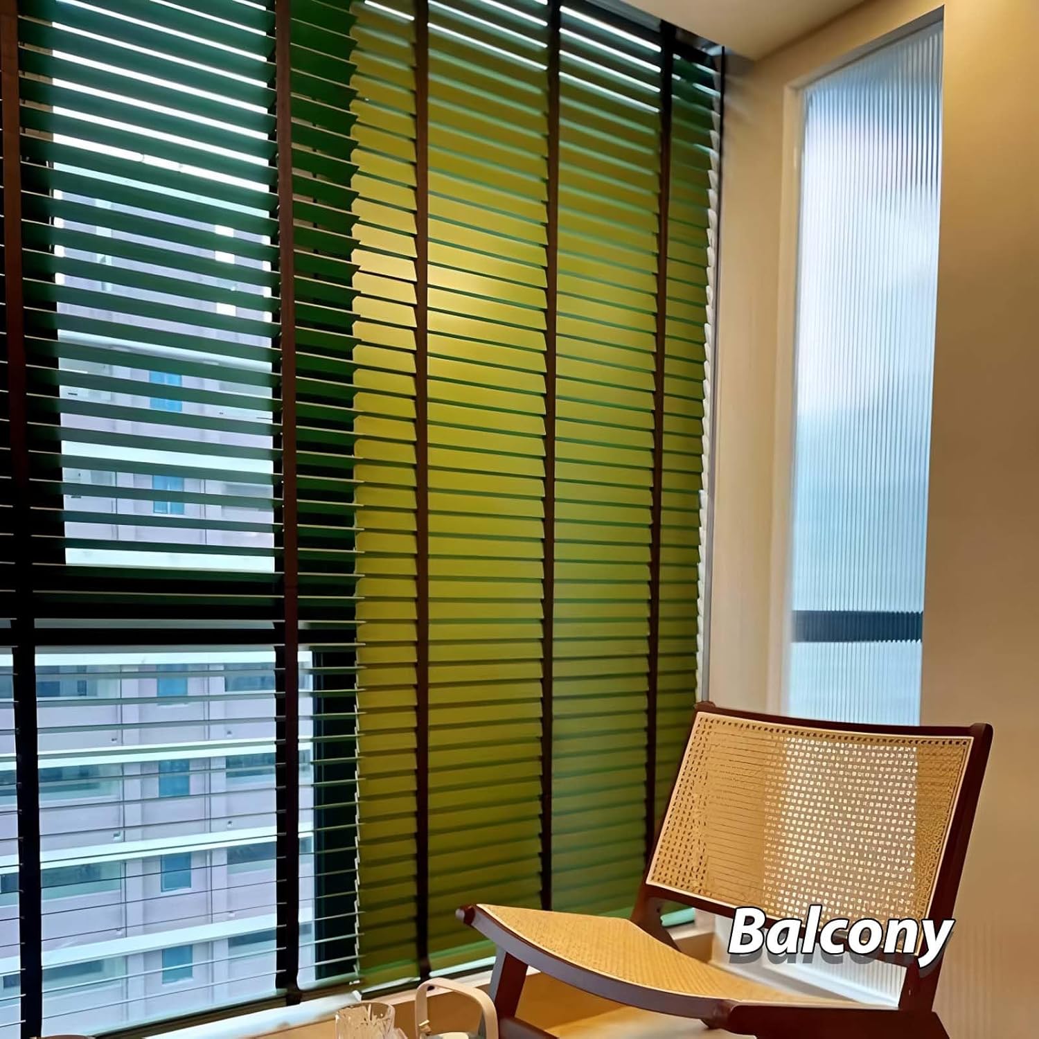 Faux Wood Blinds 2" Slats Blackout Wooden Blinds for Indoor Widows, Cordless Brushed Finish Privacy Wooden Venetian Blind，Horizontal Window Shades for Bedroom Bathroom Office(Blue)