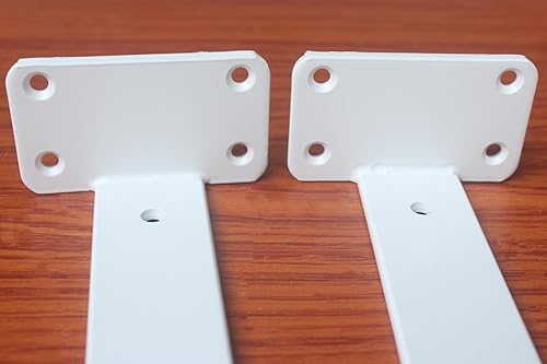 Vista 18 de Paquete de 16 soportes de estante en L ocultos negros de 6 pulgadas (1/5 pulgadas de grosor) soportes flotantes de hierro para estantes industriales