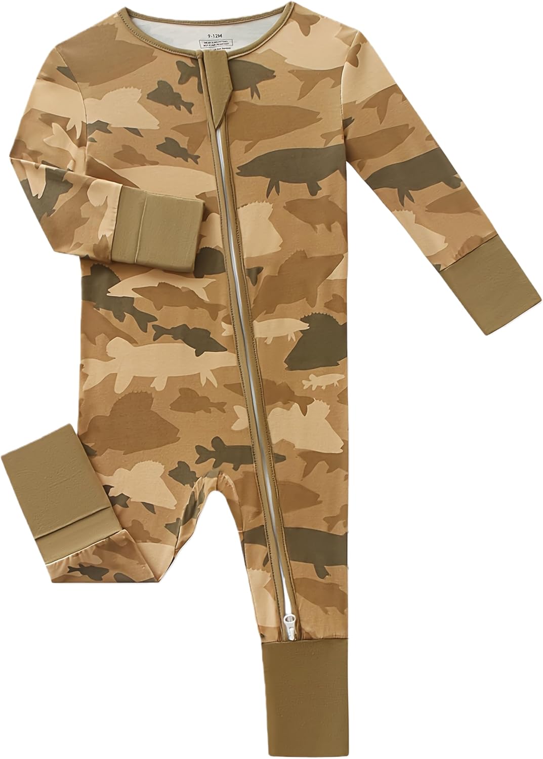 Infant Baby Clothing Bamboo Rayon Footies, Newborn outfit Footed Long Sleeve Jumpsuit with Zipper & Mitten Cuffs