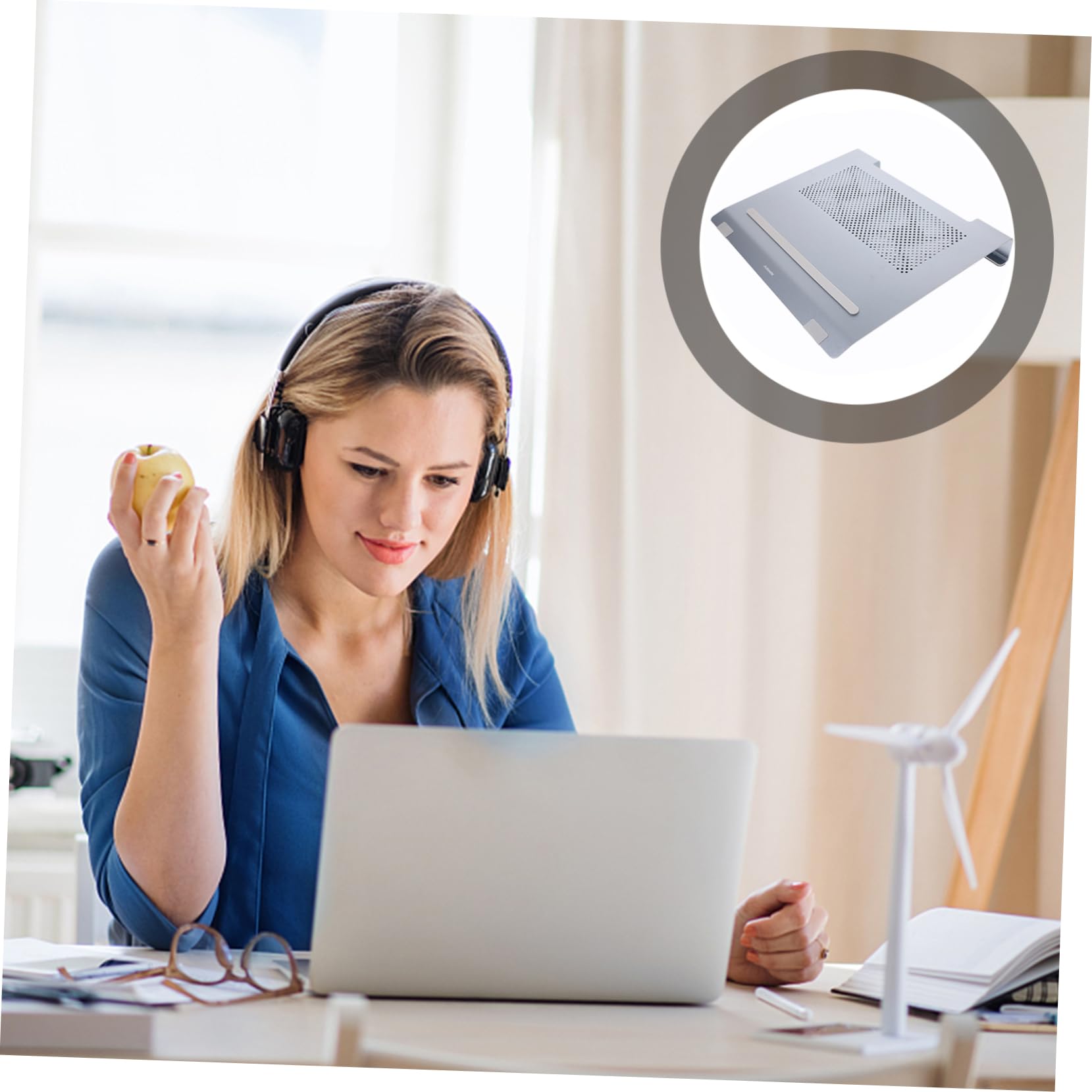VILLCASE Régulateur de Chaleur pour Ordinateur Portable avec Ventilateurs Intégrés Refroidisseur USB pour Ordinateur Portable Support de Refroidissement