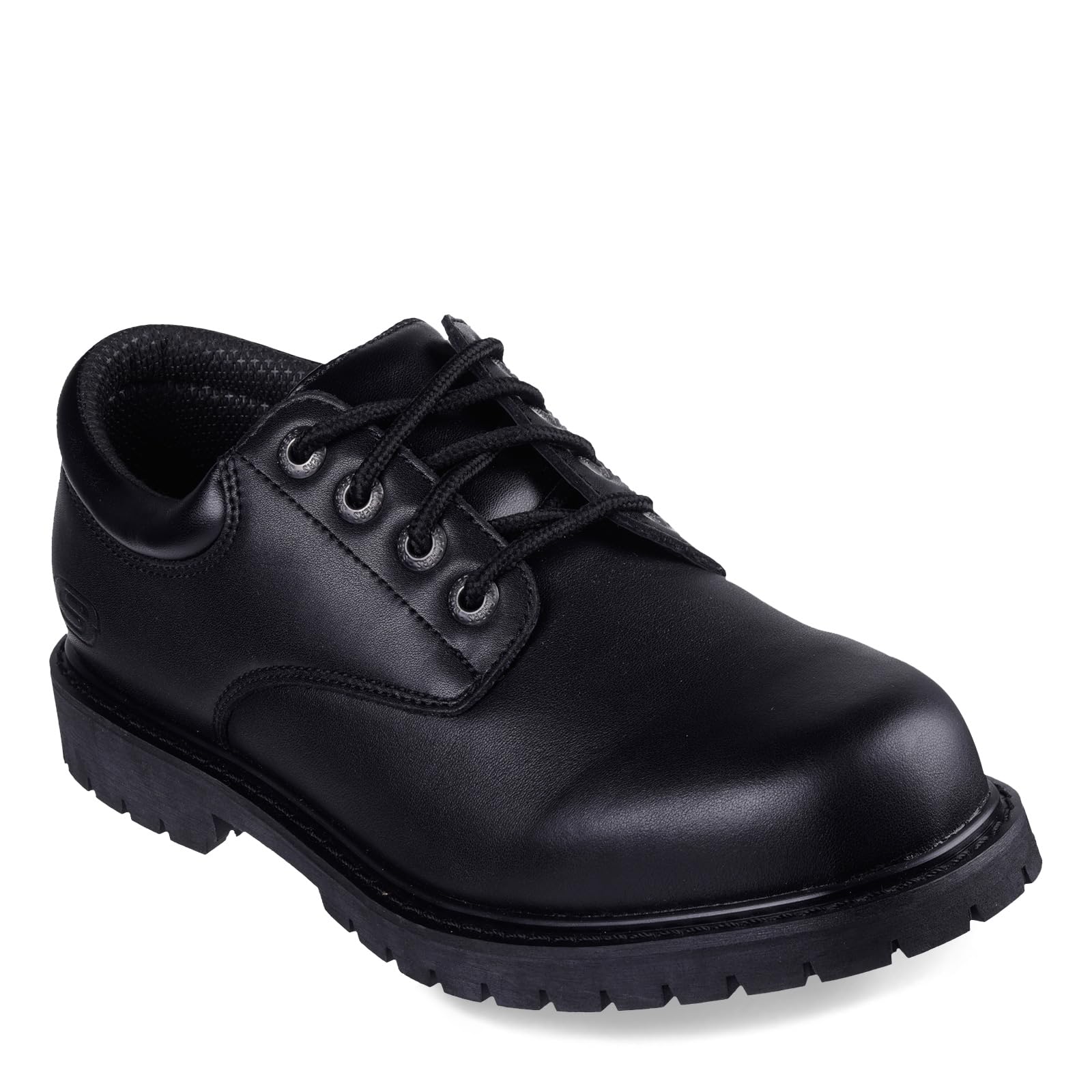 Skechers Men's Work Cottonwood Cantix Leather Slip Resistant Shoe Food Service, BLK, 9.5