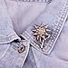 GuDeKe German Army WW II Edelweiss Badge Metal Pin Brooches for Hats