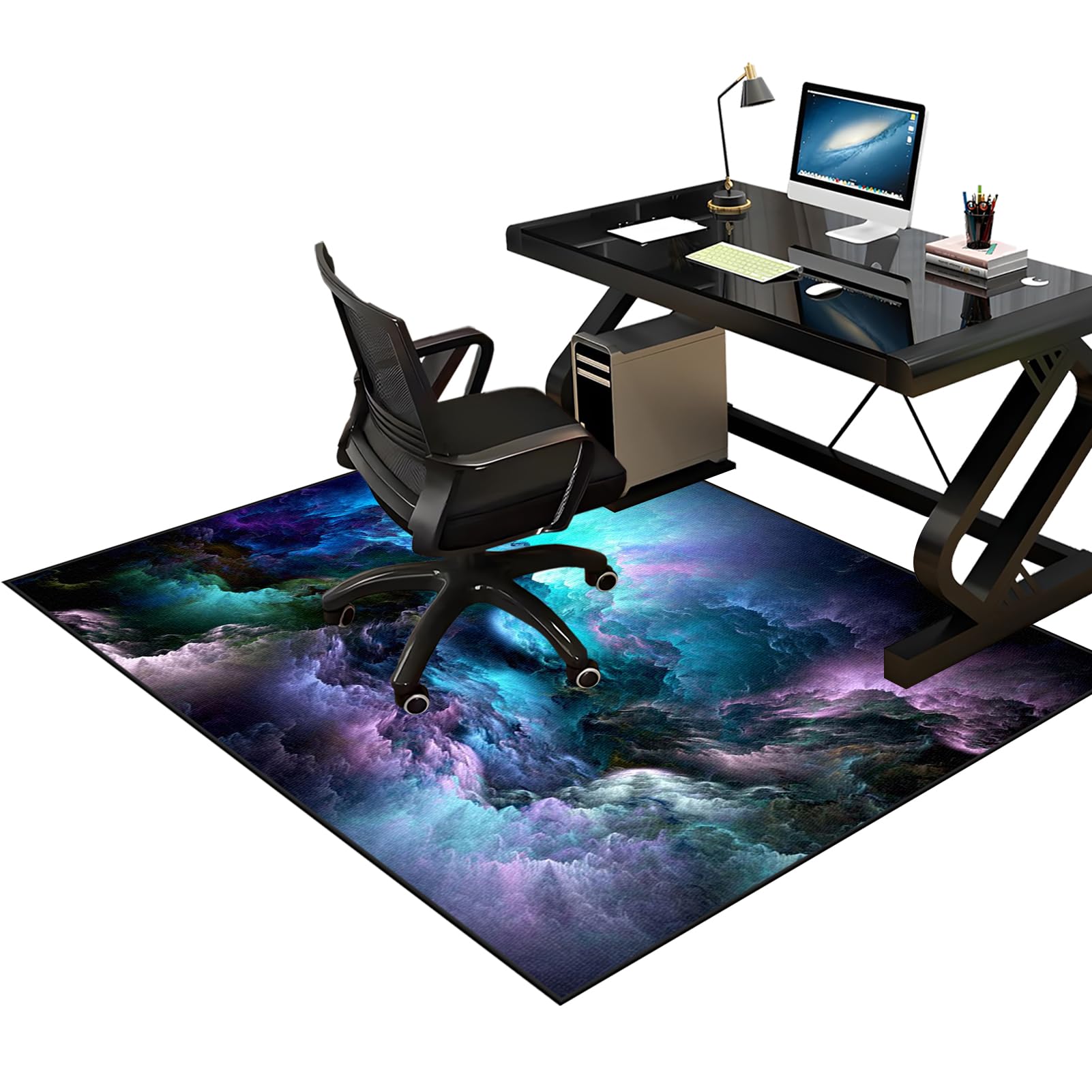 Tappeto Scrivania, Tappeto da Ufficio sotto Sedia per Parquet, Tappeto Sedia Rotelle Antiscivolo, Tappetino Protettivo per Pavimento, Tappeto Postazione da Gaming 200 x 230 cm