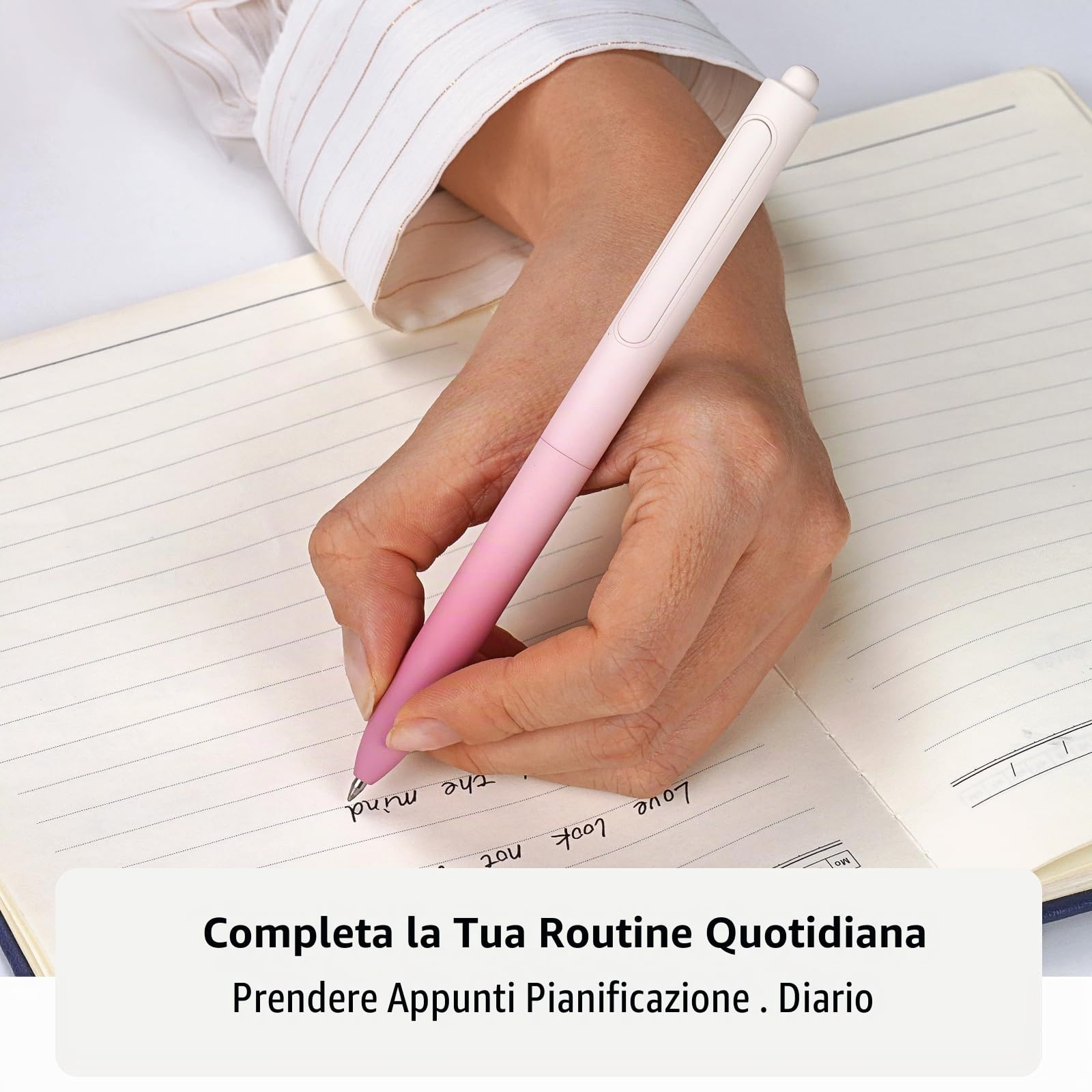 WRITECH Penne gel a punta fine: inchiostro nero retrattile da 0,5 mm, 6 ct, ad asciugatura rapida