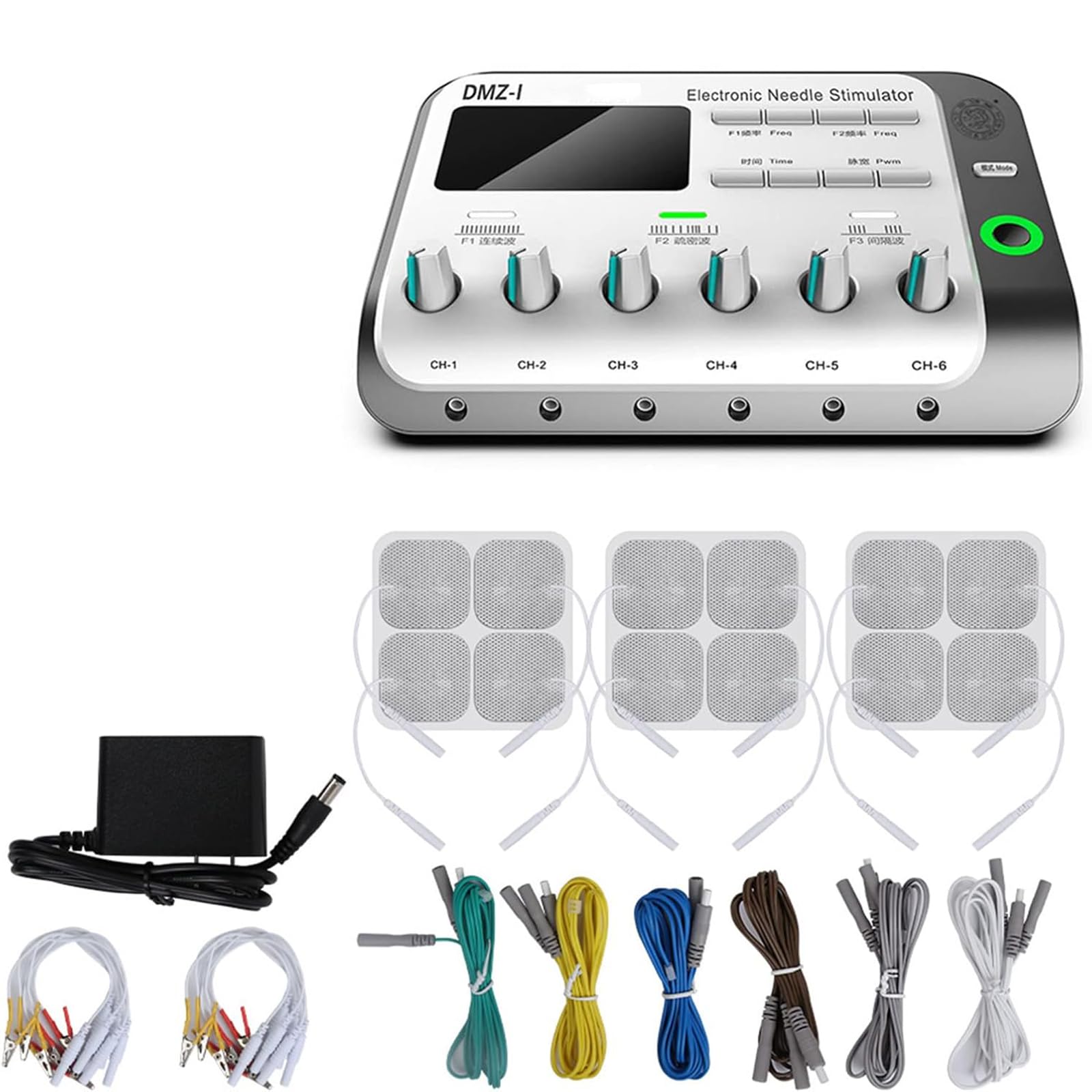 Aguja del Estimulador Muscular Eléctrico, Estimulador Muscular EMS, Máquina De Decenas Multifuncionales De 6 Canales De Salida, para Fisioterapia De Acupuntura, Equipo Masajeador