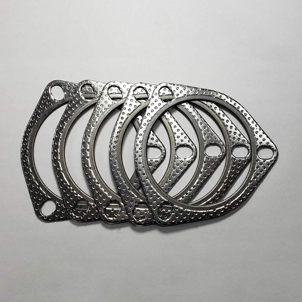 3.5" 3 Bolt MLSG High Temp Exhaust Gasket w/SS Fire Ring (Qty 5)