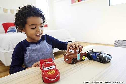 Miniatura 2 de Disney Cars Toys Track Talkers Mater, 5.5 pulgadas, auténtico vehículo de efectos de sonido de personajes de película favorito, regalo divertido