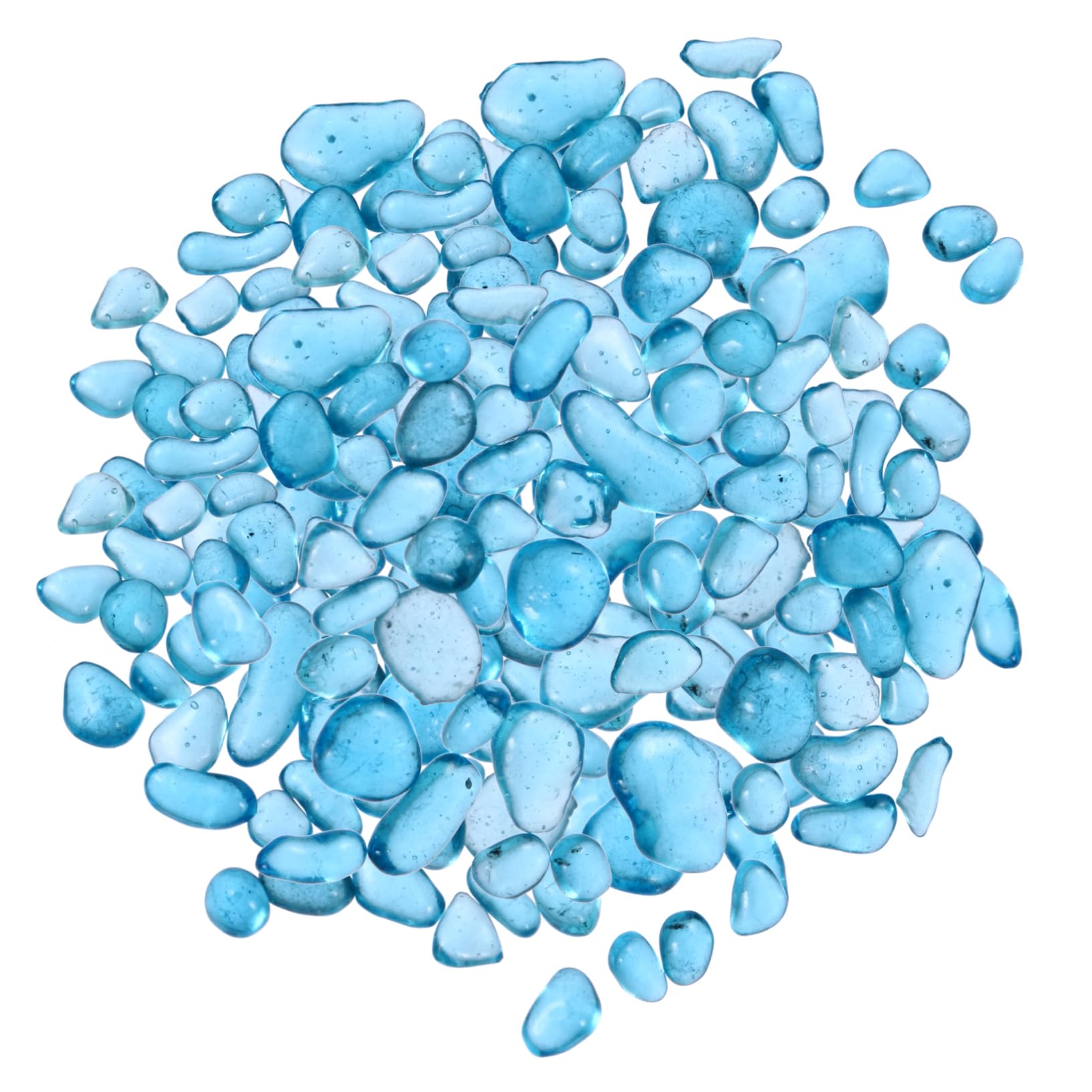 SUPVOX 500g Glass Pebbles Aquarium Rocks for Betta Fish Tall Fish Tank Decorations