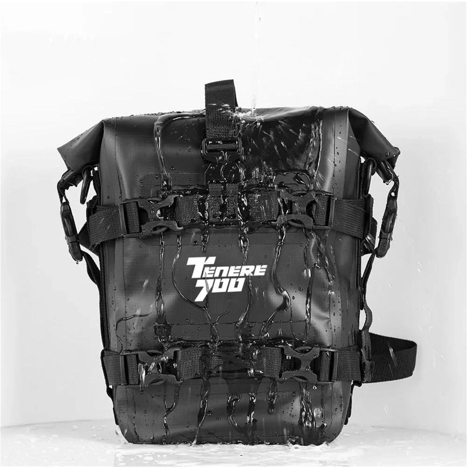 Moto Sac De Voyage Sacoche Latérale De Réservoir pour Moto pour Yamaha Tenere 700, 1200, T7, XTZ - Cadre avec Barres Protection Et Trousse À Outils Étanche Pochette De Rangement(Noir 2)