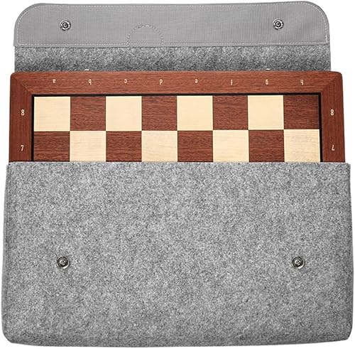 Miniatura 4 de ROLTIN Juego de ajedrez magnético de madera, hecho a mano, portátil, plegable, con ranuras de almacenamiento, juego de ajedrez para principiantes