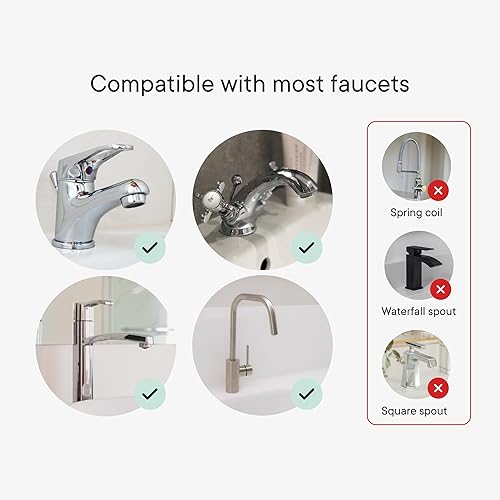 Miniatura 10 de Qure Skincare - Grifo de agua para lavabo de baño, elimina el 99% de cloro y metales pesados, hidratación de la piel en 4 semanas, reduce la