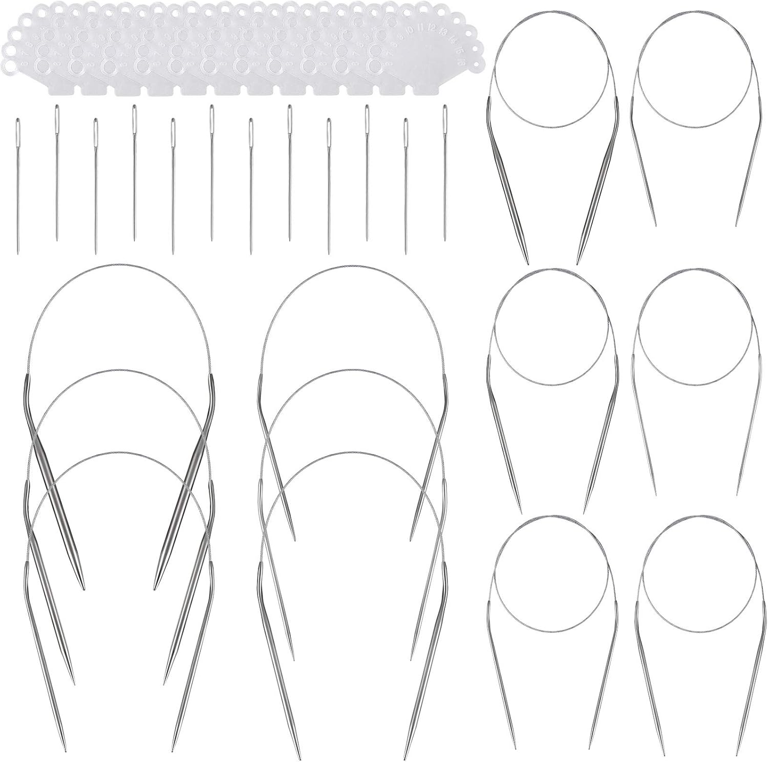 12-Piece Circular Knitting Needles Set Stainless Kuwait Ubuy