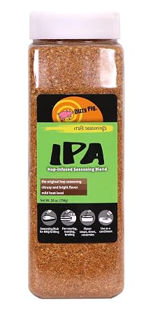 Dizzy Pig IPA Hop-Infused Seasoning Rub Blend Quart Shaker - Seasons Around 120lbs of Food - Hand Made in the USA - MSG Free, Gluten Free