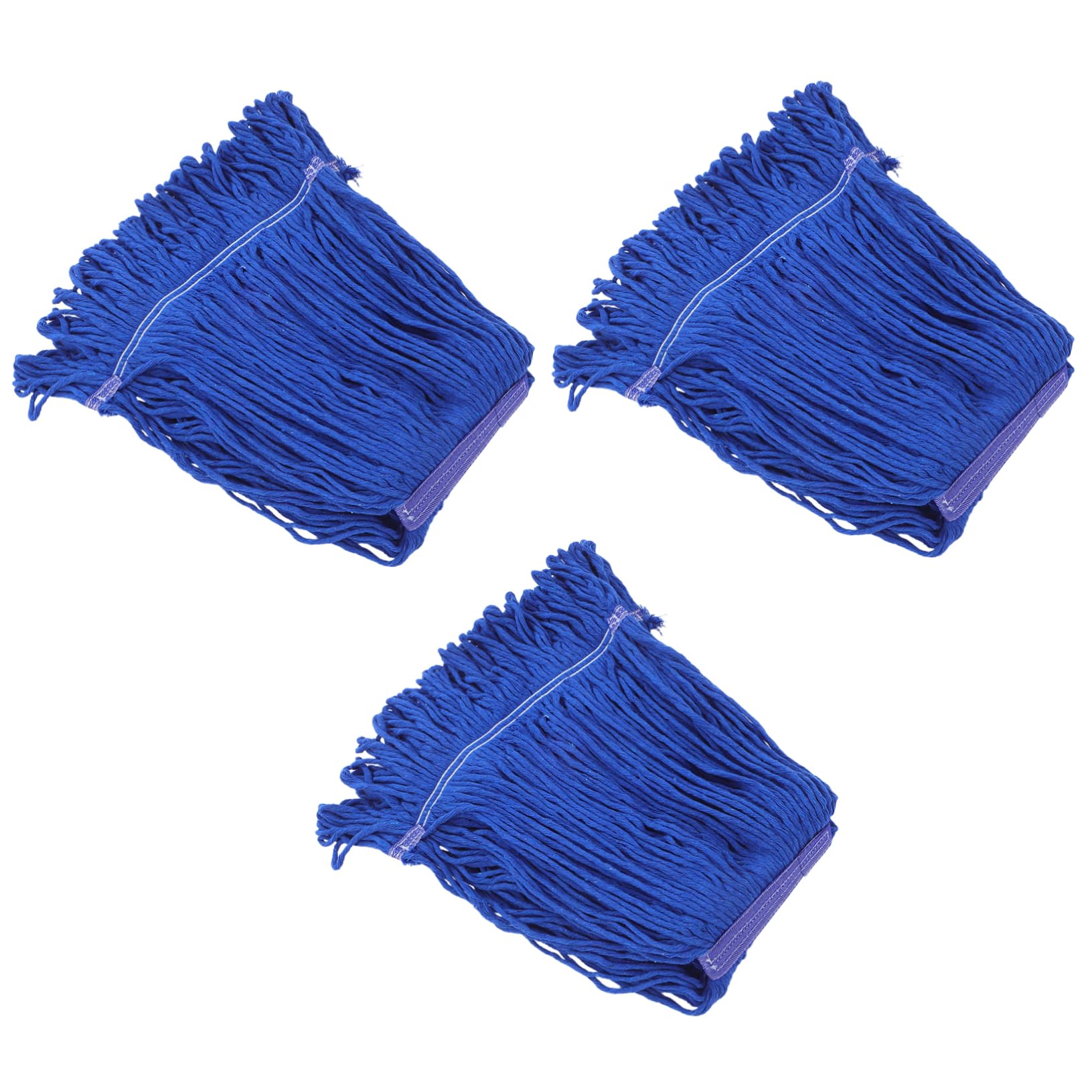 Tête de Balai à Franges en Coton, Lot de 3, Bleu, Remplacement