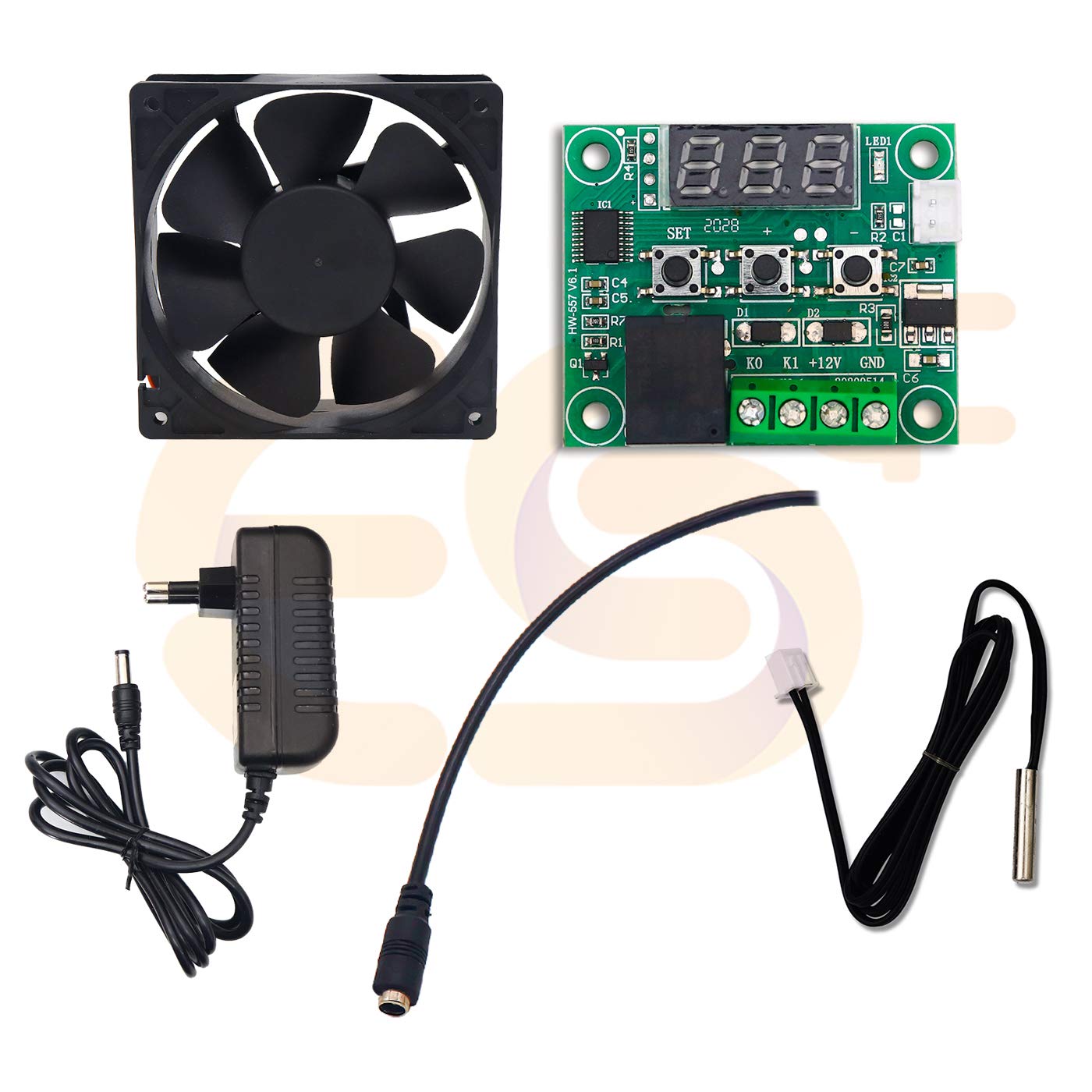 Electronic Spices W1209 Temperature Sensor and Controller + 3" Fan + 12V 1amp Adapter + DC Pin (B08XZN94V3) Amazon Price History, Amazon Price Tracker