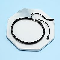 Vista 3 de LAMIBEE Pulsera Roja de la Suerte, Pulsera Roja para Protección, Hilo de Cuerda Trenzada a Mano Roja, Pulsera de Surfista, Pulsera de Muñeca