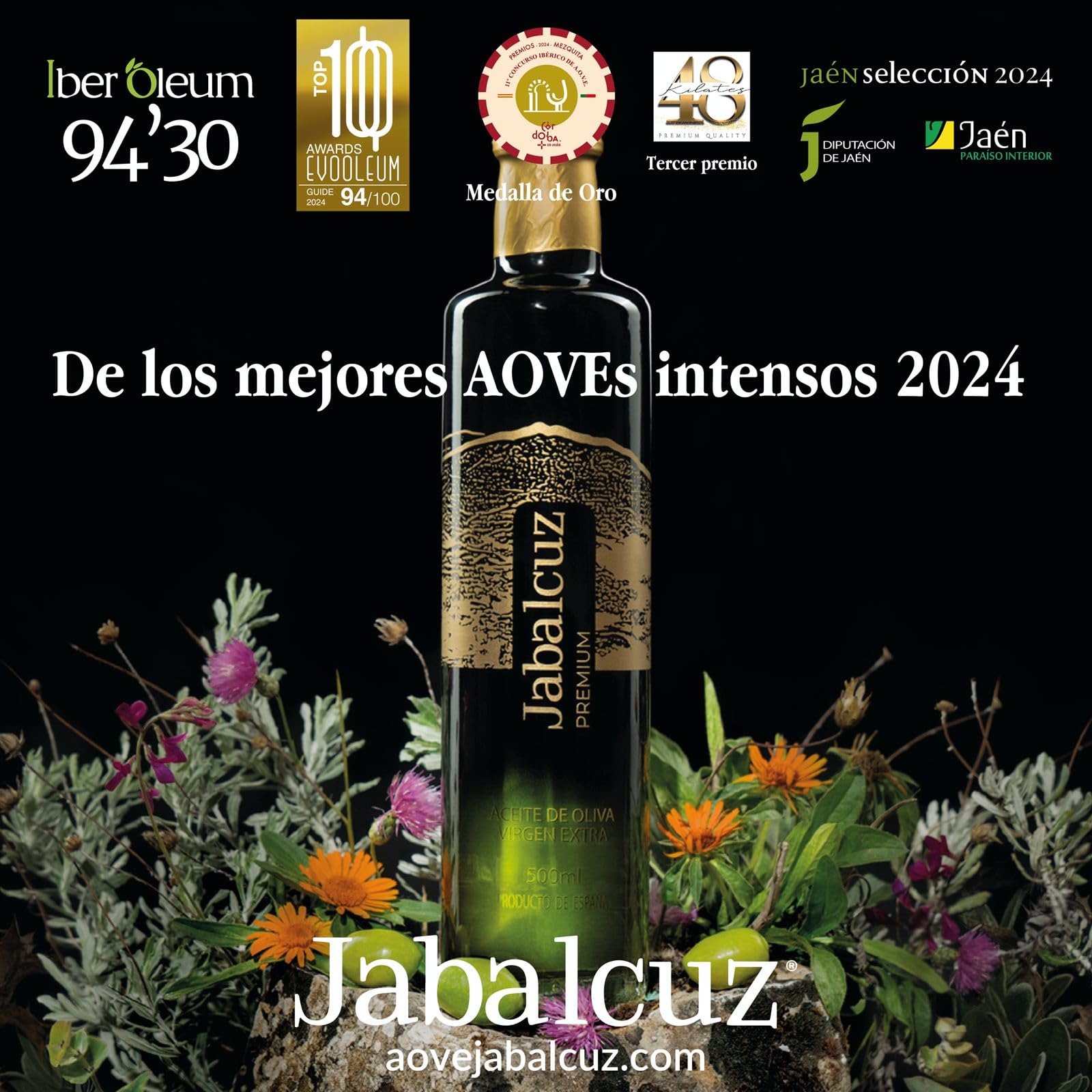 Nueva Cosecha Noviembre 2025 | JABALCUZ | Aceite de Oliva Virgen Extra Gran Selección (Nuestro mejor AOVE) - Botella de vidrio 500 ml.