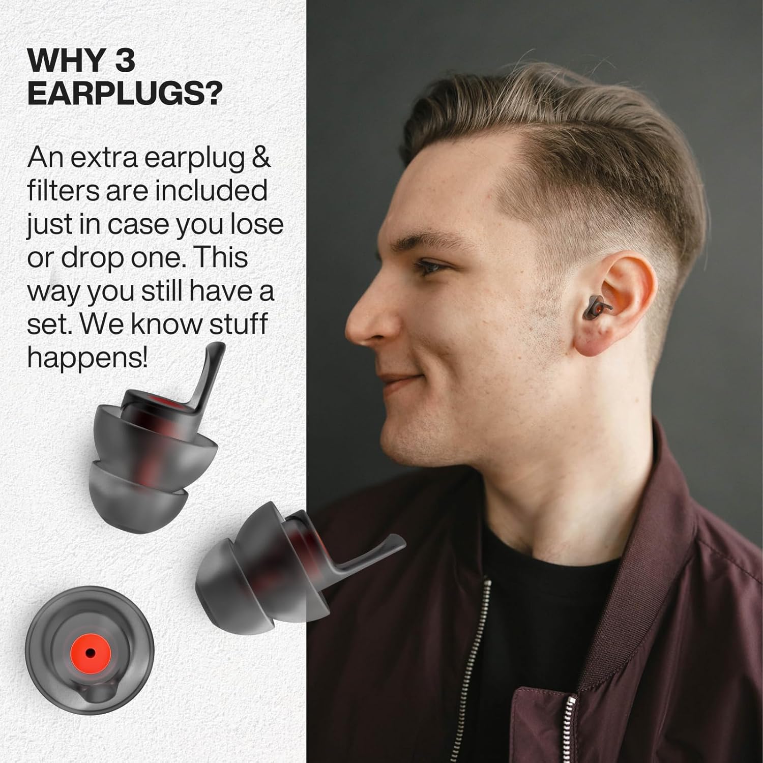 EARPEACE Moto - Reusable Motorcycle EarPlugs - Motorcycle Ear Plugs Wind Noise Protection - Comfortable Ear Plugs for Riding with High Fidelity Filter Noise Canceling Up to 26dB