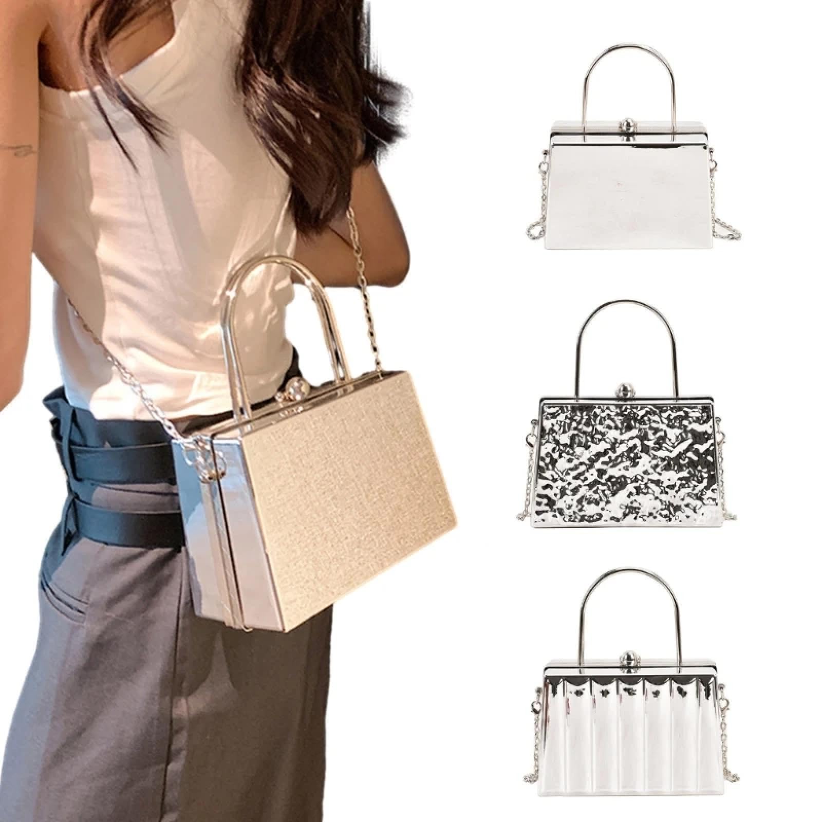 Abendtasche Damen Clutch Mode Acryl Abend Tasche Clutch Box Frauen Elegante Hochzeit Party Handtasche Damen Dame Bankett Kette Cross Body Schulter Tasche