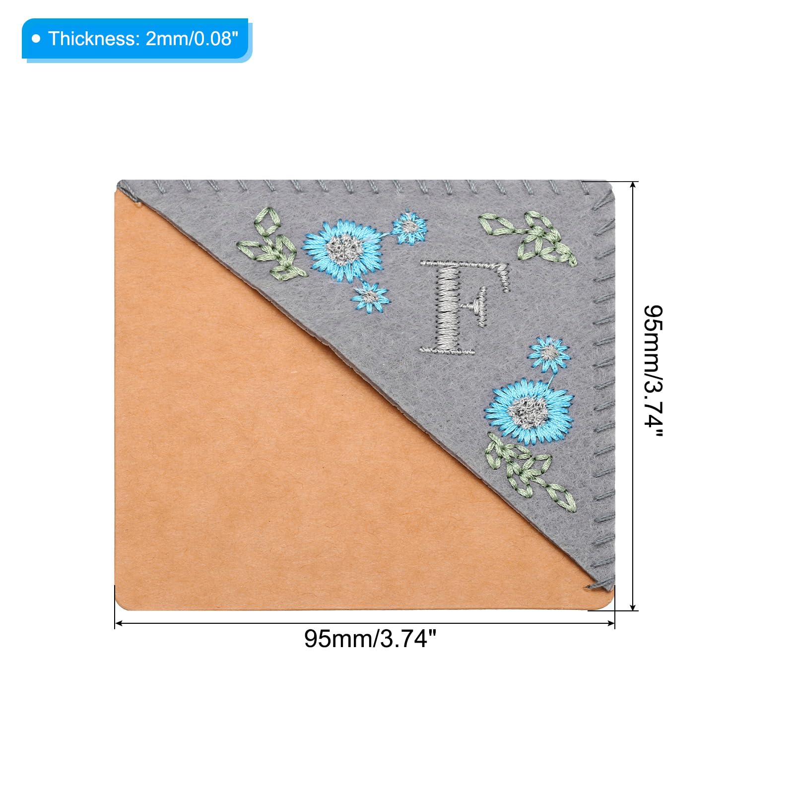 PATIKIL Personalized Embroidered Corner Bookmark - Image 2