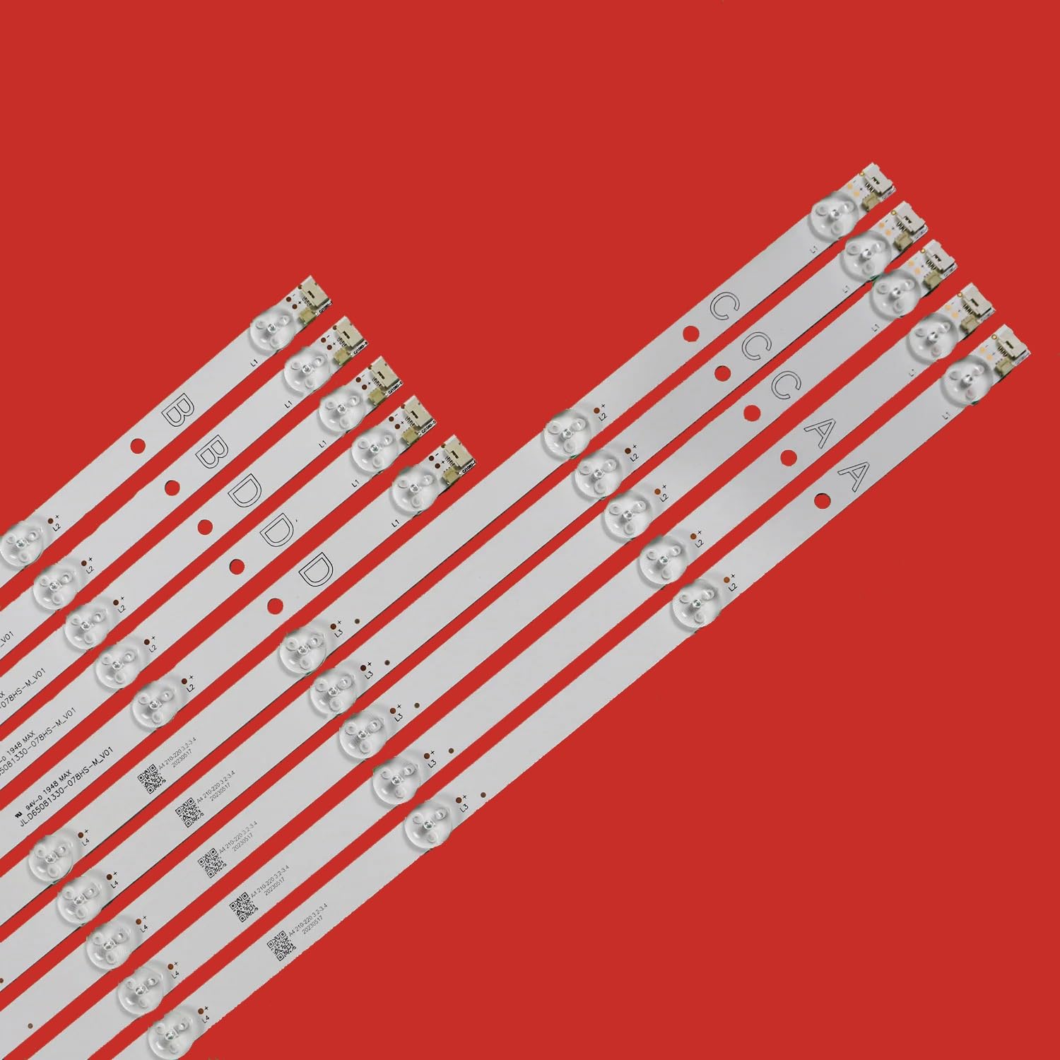 Bande de rétroéclairage LED pour téléviseurs 65UA2063DG, 65QA4C63DG, 65QA5C63DG, 65QA7D63DG, 65QA5D63DG, 65QA4C63DB, 65QA5C63DB, 65QA7D63DB et 65QA5D63DB