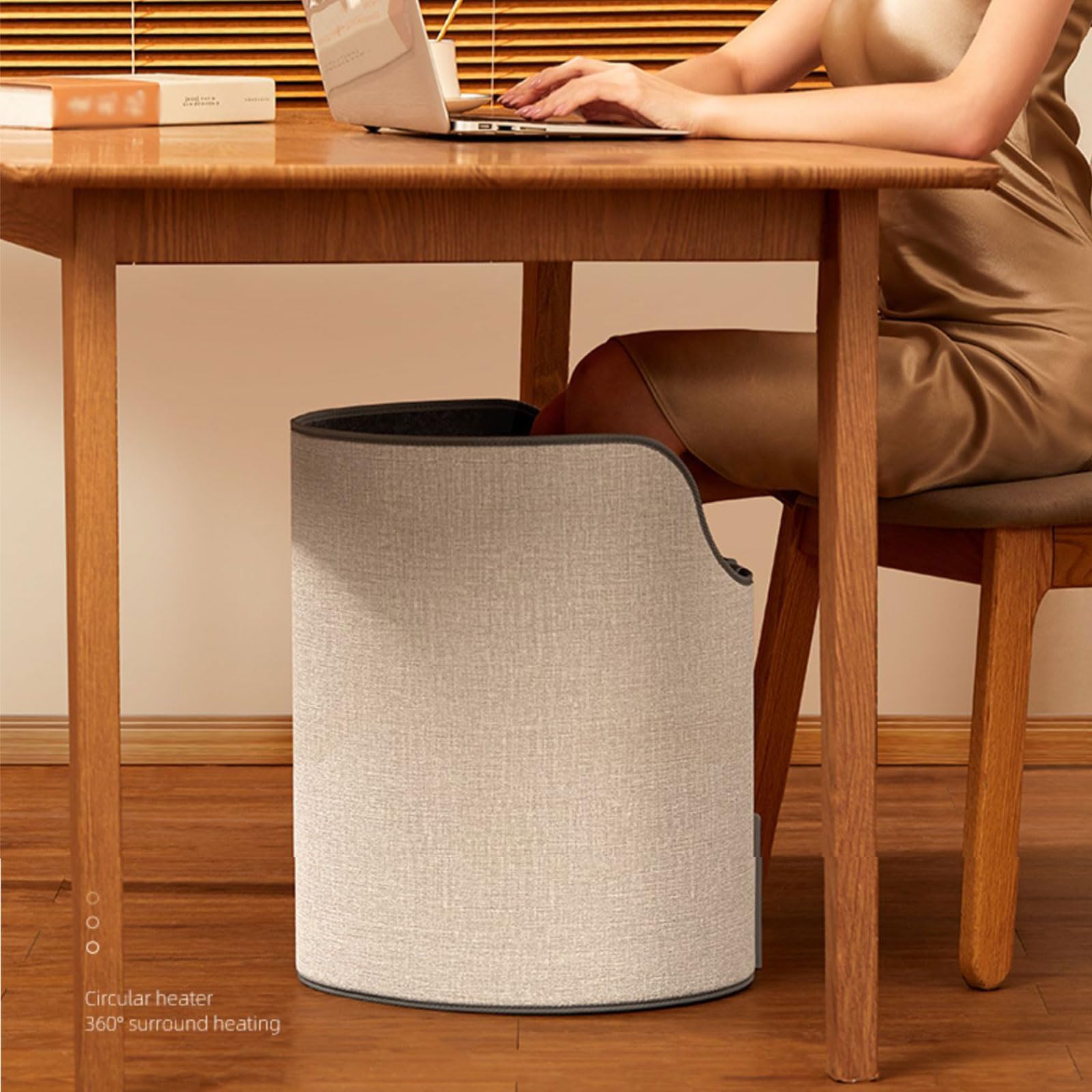 Scaldapiedi elettrico riscaldato con controllo della temperatura, design pieghevole per uso sotto la scrivania in casa e in ufficio