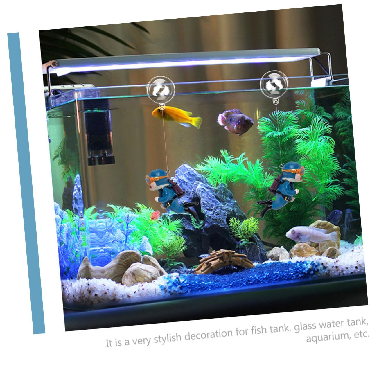 GLEAVI 4 Set Decorazione Acquario Decorazione Dell'acquario in Miniatura Subacqueo Grasso d'Acqua Dolce Accessorio per Acquario Ornamento per Acquario Domestico 2 Pezzi * 4