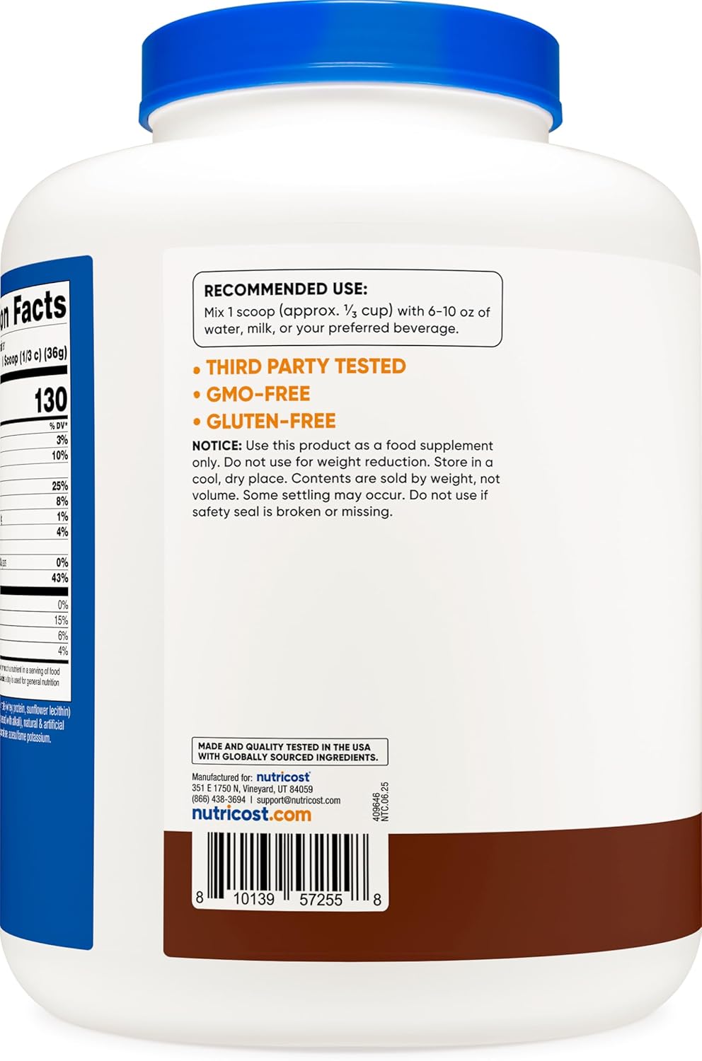 Nutricost Whey Protein Concentrate (Chocolate) 5LBS (Pack of 2)