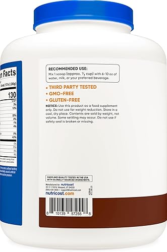 Vista 13 de Nutricost Concentrado de proteína de suero (mantequilla de maní y chocolate) 5 libras, sin gluten y sin OMG