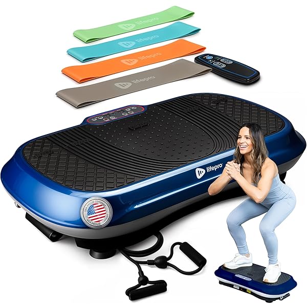 Lifepro Waver Vibration Plate Exercise Machine for Lymphatic Drainage, Muscle Activation, Full-Body Workout Vibrating Platform with Loop Bands, Fitness Equipment for Strength Toning & Fat Loss