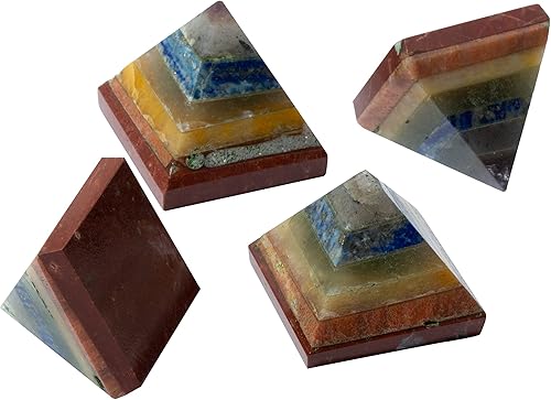 Miniatura 3 de Pirámide unida de 7 chakras  Mini  1 pieza  Cristales y piedras curativas, decoración de habitación, regalos espirituales, reiki, chakra, brujería,
