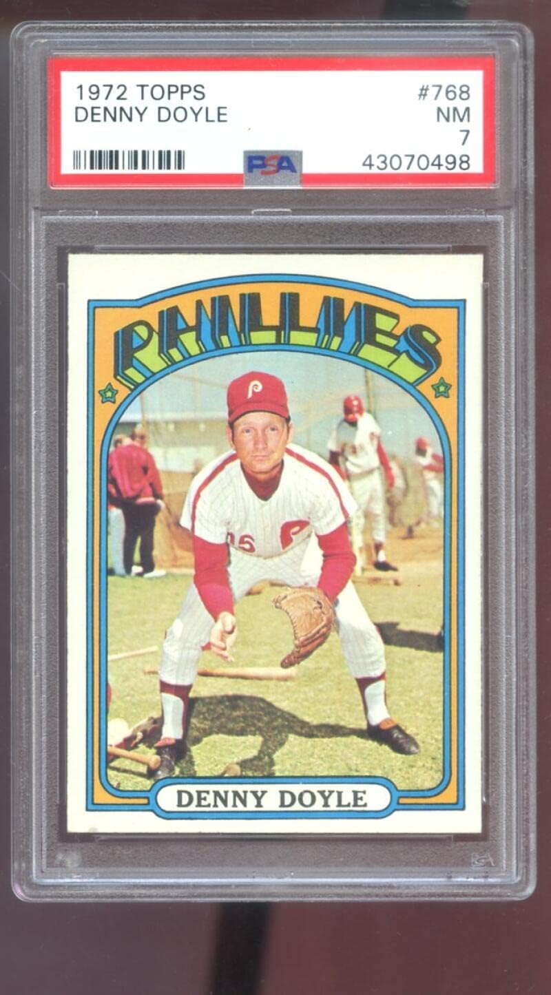 1972 Topps #768 Denny Doyle PSA 7 Graded Baseball Card MLB Philadelphia Phillies