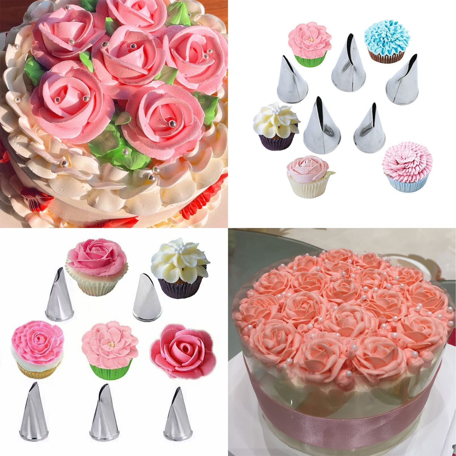 Kit Decorazione Torte - 12 Pezzi Con Chiodi Fiori, Forbici E Porta Chiodi Per Creazioni Dolci - Foto 5