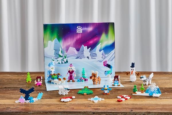 Plus-Plus - Calendrier de l'Avent avec 25 Surprises - Jeu de Construction Enfant - Aventure de Noël Créative avec Instructions - Environ 600 Pièces - pour Fille et Garçons Dès 5 Ans - 4