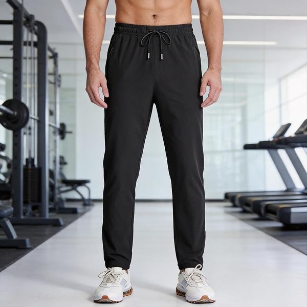 Pantaloni sportivi da uomo, leggeri, ad asciugatura rapida, per corsa, palestra, jogging - 1