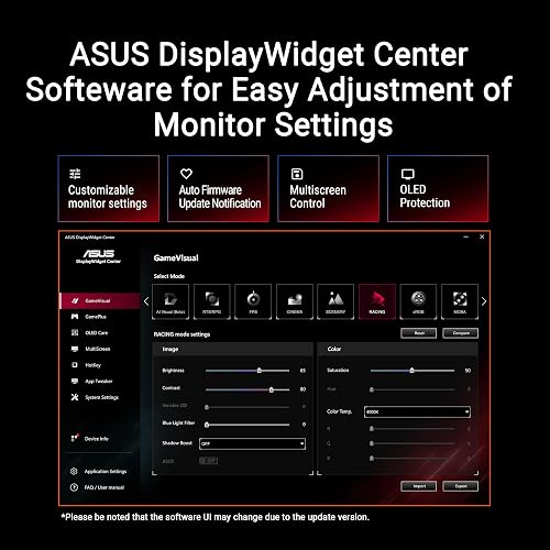 ASUS ROG Strix OLED XG27AQDMES gaming monitor ― 27-inch (26.5-inch viewable) 1440p 240 Hz, 0.03ms, Care Pro, ELMB, G-SYNC® compatible, 99% DCI-P3, and DisplayWidget Center - 8