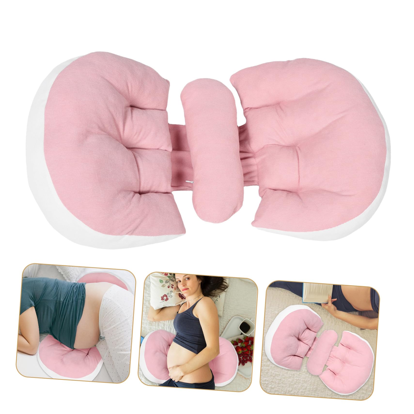 Cuscino u Shaped Per e Allattamento Per e Schiena e Cuscino Multifunzionale Per Incinte Rosa