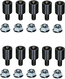 WTK0005 Nitrided 10 Pack Steel 1”(25mm) Height,5/8 Bottom Diameter, 1" Top Diameter Multi-Purpose Threaded Riser/Stops, Locator Pin Set for 5/8”(16mm) Hole Welding Tables