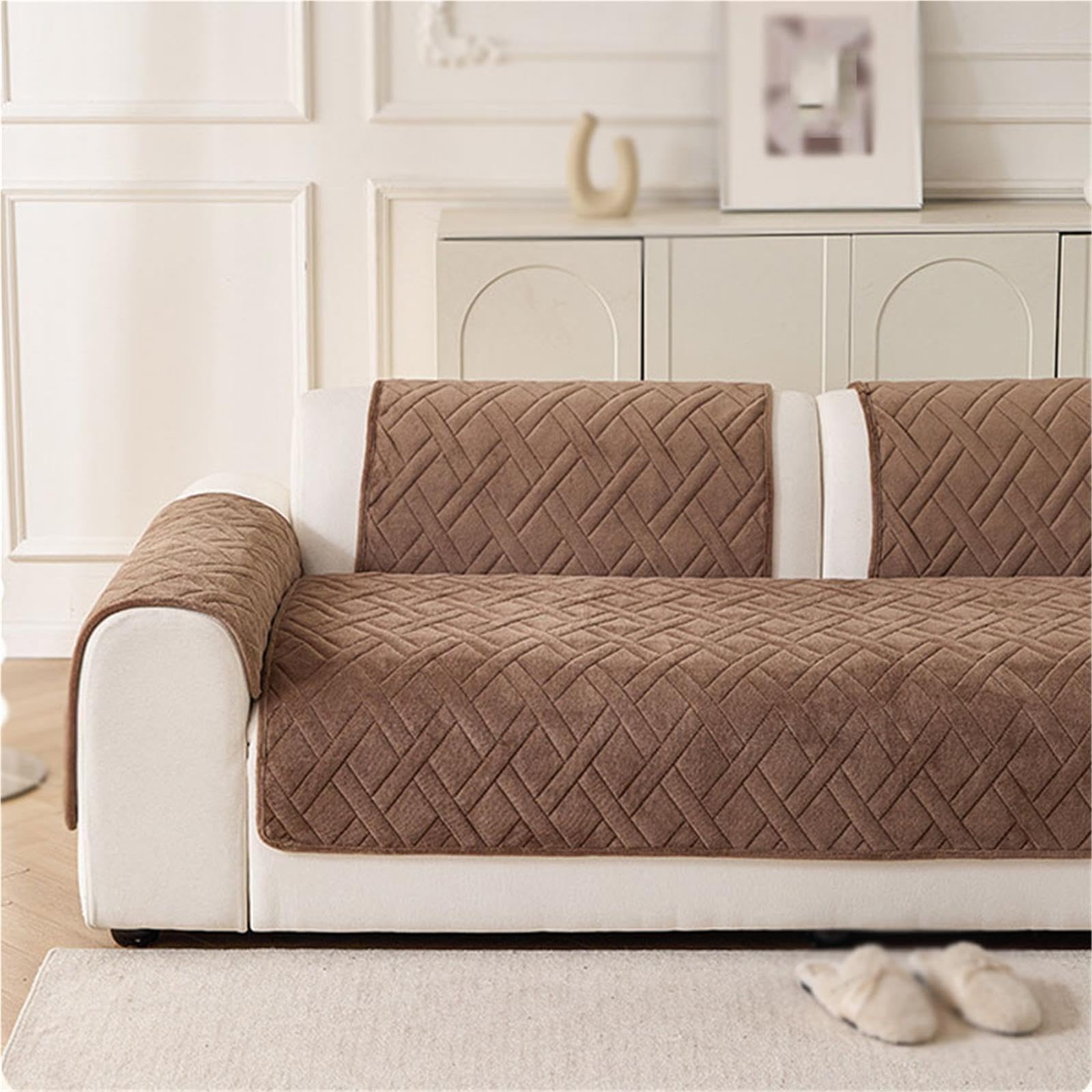 Housse de canapé, Housse de canapé antidérapante, for Forme de L(Dark Gray,90-180cm)