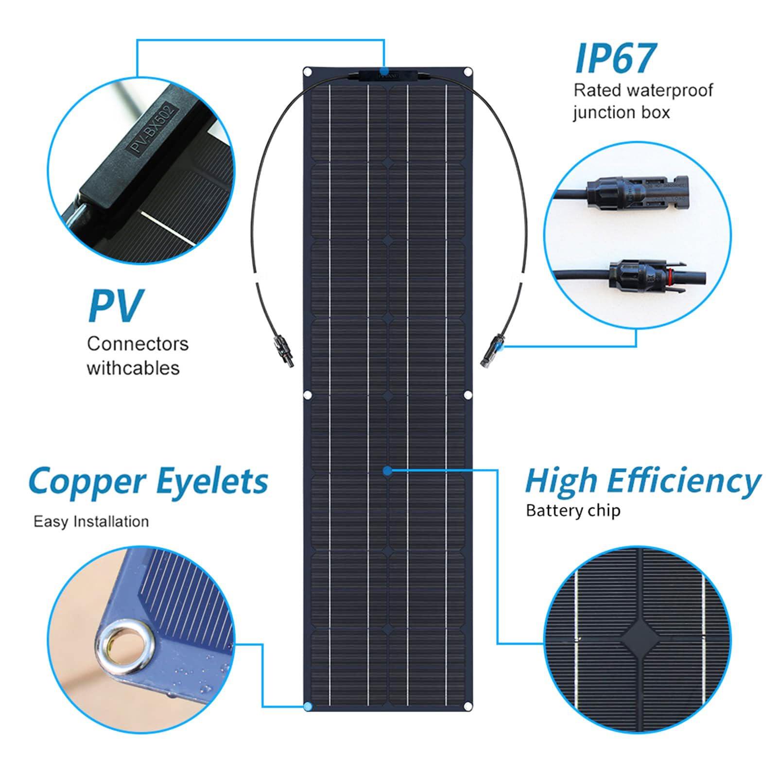 Pannelli Solari Flessibili da 600 W Kit Di 2 Pannelli Solari Monocristallini Flessibili da 300 Watt con Regolatore Di Carica per Ricarica Batteria da 12-24 V Batteria per Auto Camper Campe