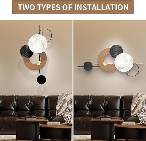 Miniatura 4 de HEBOIX Decoración de pared de metal grande, arte moderno de pared de metal, esculturas de pared 3D, decoración hecha a mano para colgar en la pared