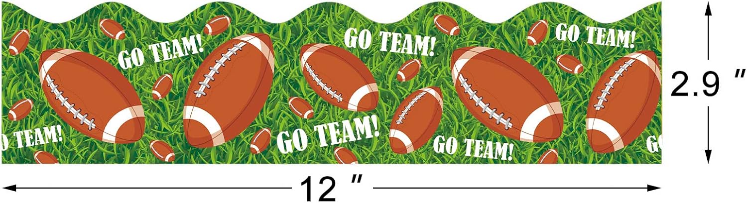 72 Feet Sports Bulletin Board Borders Football Borders Trim for Sports Classroom School Decoration Rugby Party Décor image 2