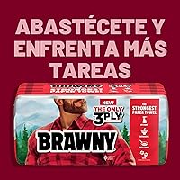 Vista 7 de Brawny Tear-A-Square - Toallas de papel cuadradas de 3 capas, 8 rollos triples = 24 rollos regulares, fuertes, absorbentes y duraderas con 3 tamaños