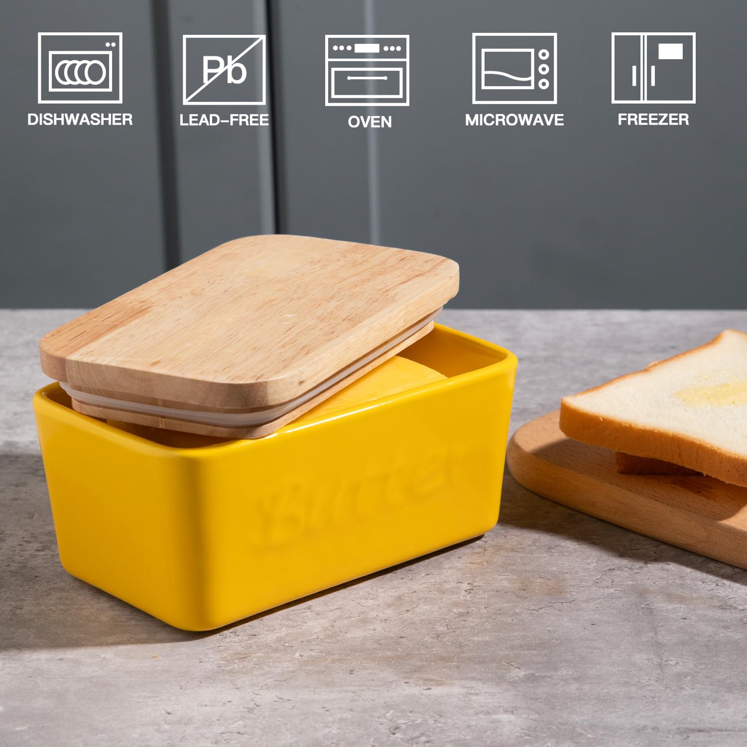 NTIYOU Beurrier Beurrier En Porcelaine Avec Couvercle Parfait For Le Beurre Beurrier En Porcelaine Avec Poignée Plateau De Rangement For Plat à Fromage Design Accessoire De Cuisine