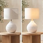Signature Design by Ashley Wardmont Modern Glam Ceramic Table Lamp, White