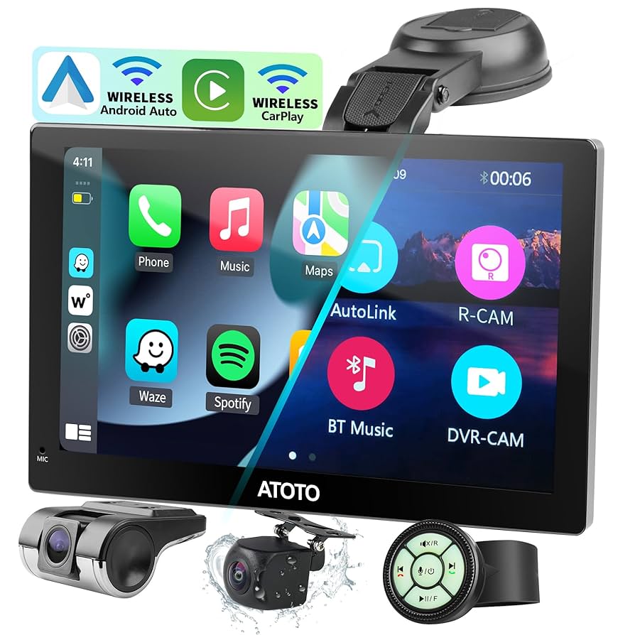 ATOTO P509SD-S31 カーナビ モニター Amazon.com: ATOTOEXCEL Wireless Portable CarPlay Screen for