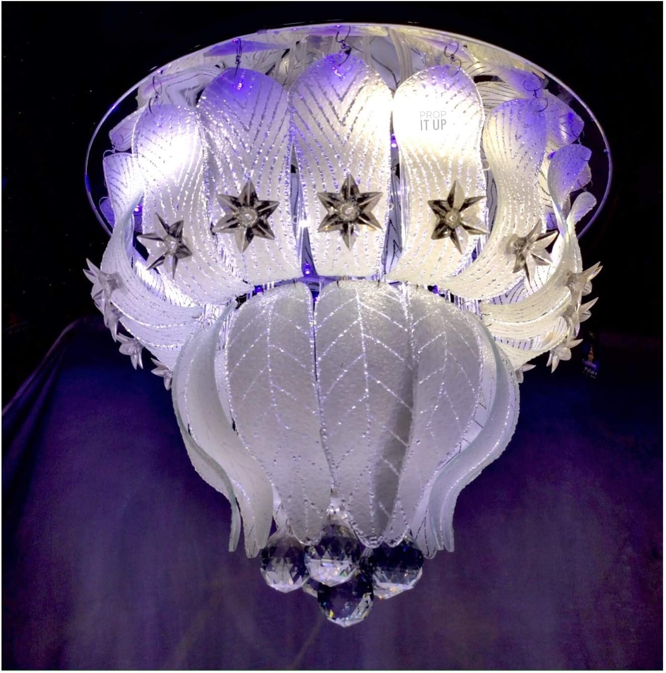 Prop It Up Metal LED Chandelier, Multicolor, Round