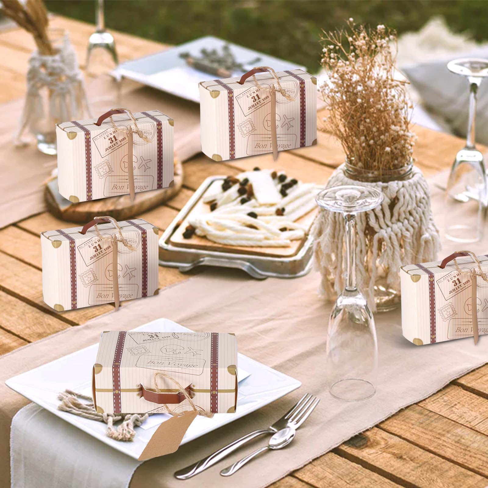 Caja Maleta Cajas Regalo Maleta Vintage - 50 Unidades 8x3x5cm | Para  Fiestas, Bodas, Dulces, Etiquetas Fiesta Boda, image size:1601x1601